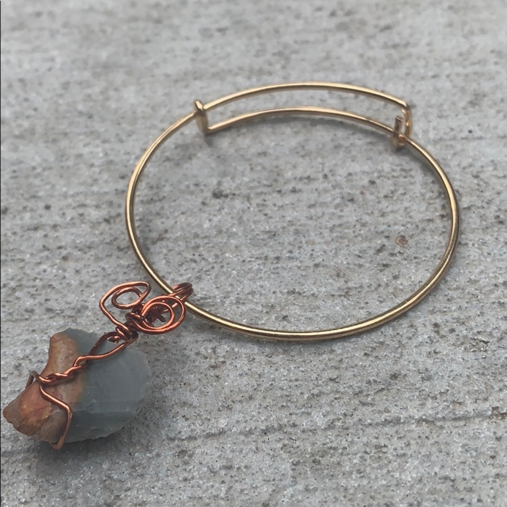 Handmade Wire Wrapped Gemstone Bracelet